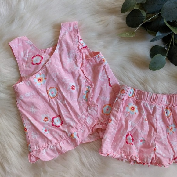 VINTAGE Mini wear pink cross-over back set - Picture 3 of 3